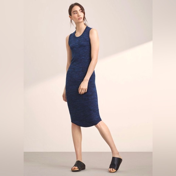 Wilfred Free Bruno Midi Dress Black/Blue Size Small - Picture 7 of 8